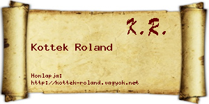 Kottek Roland névjegykártya